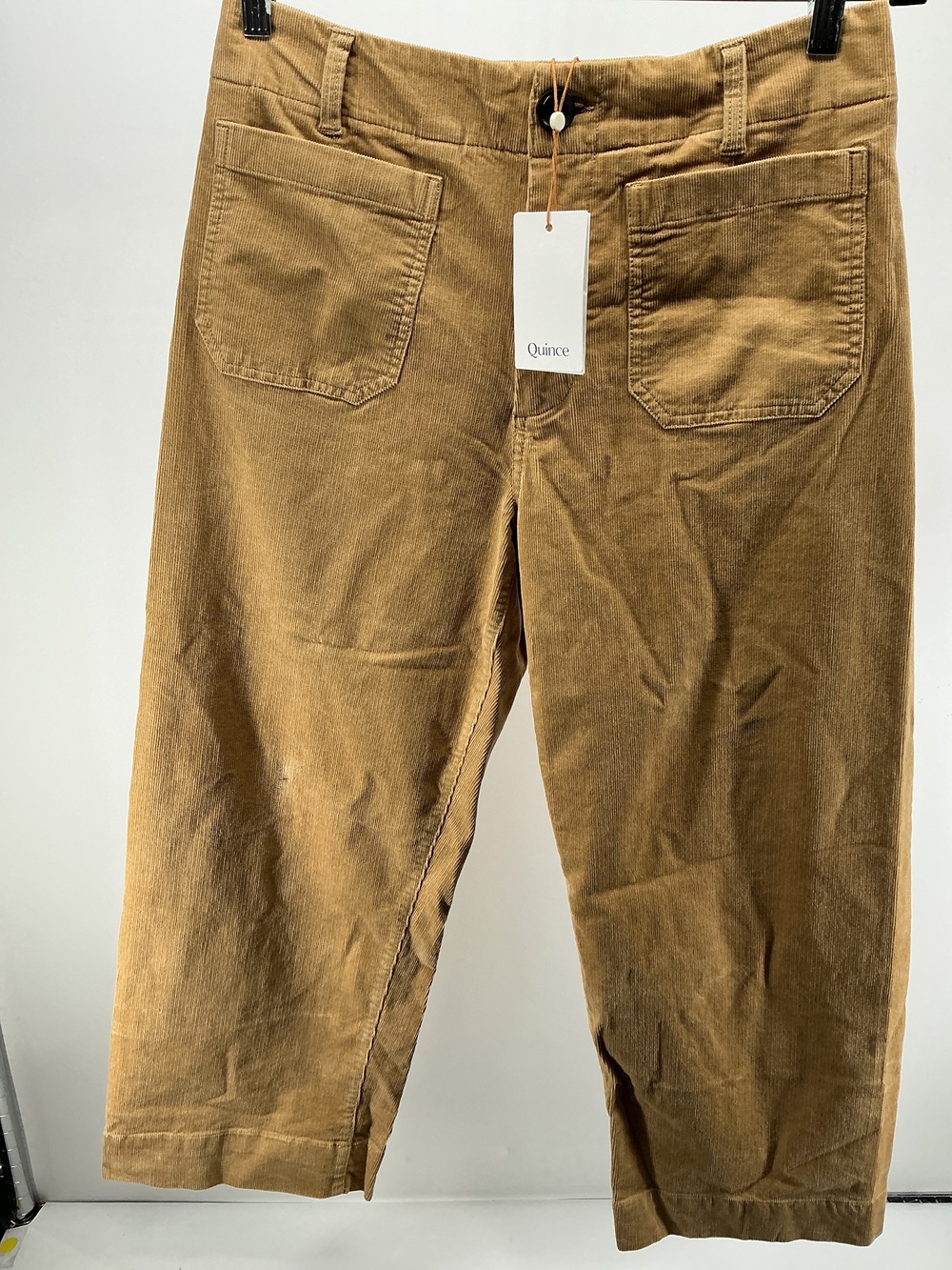Organic Stretch Corduroy Cropped Wide Leg Pants - 26" inseam